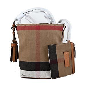 Burberry Mini Ashby Canvas Check/ Leather Bag